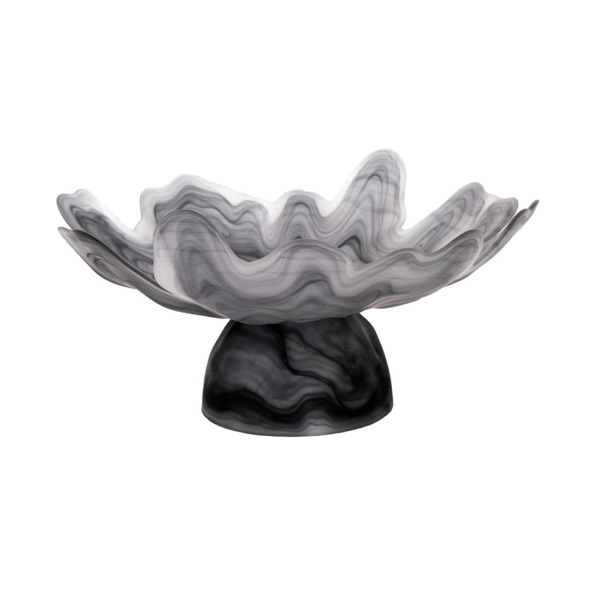 Foggy Footed Plate Grey 32X17 cm