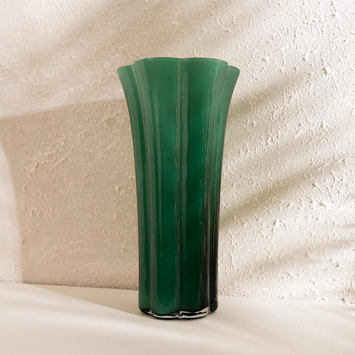 Yassie Vase Dark Green 16.5X16.5X32 cm