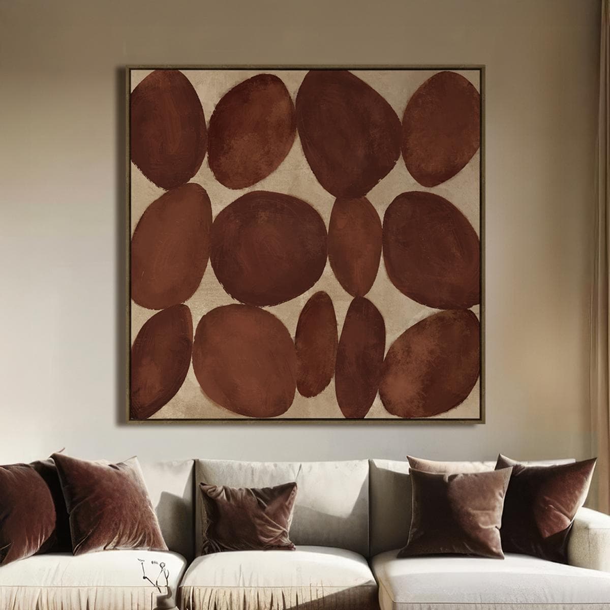 Roky Framed Art Brown 90X120 cm