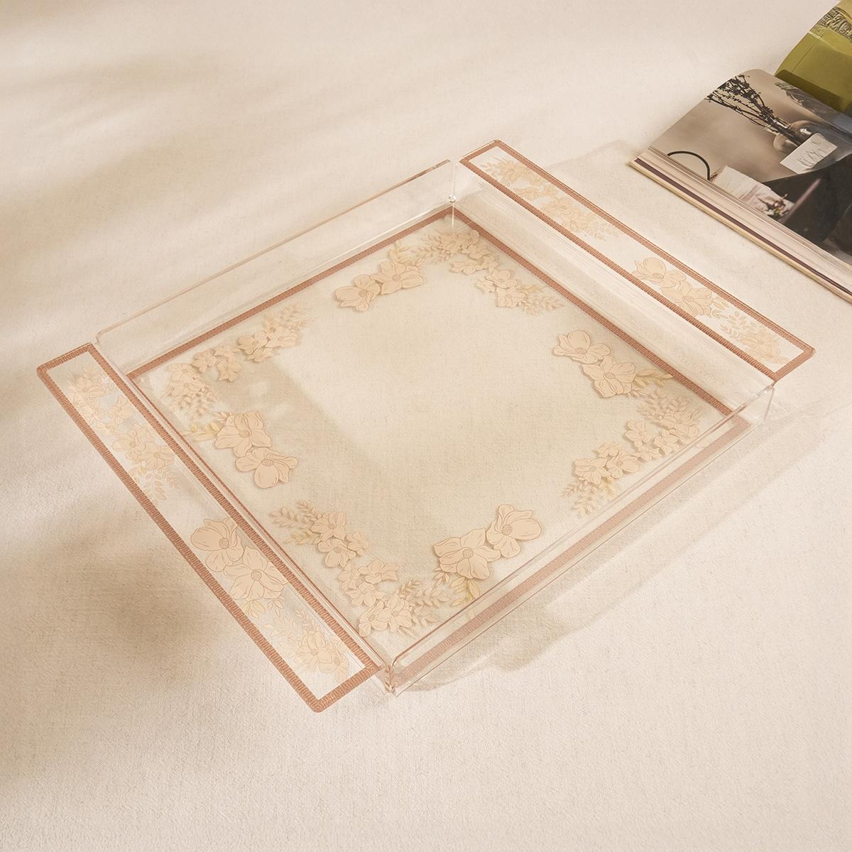 Cici Acrylic Tray Beige 45X35 cm
