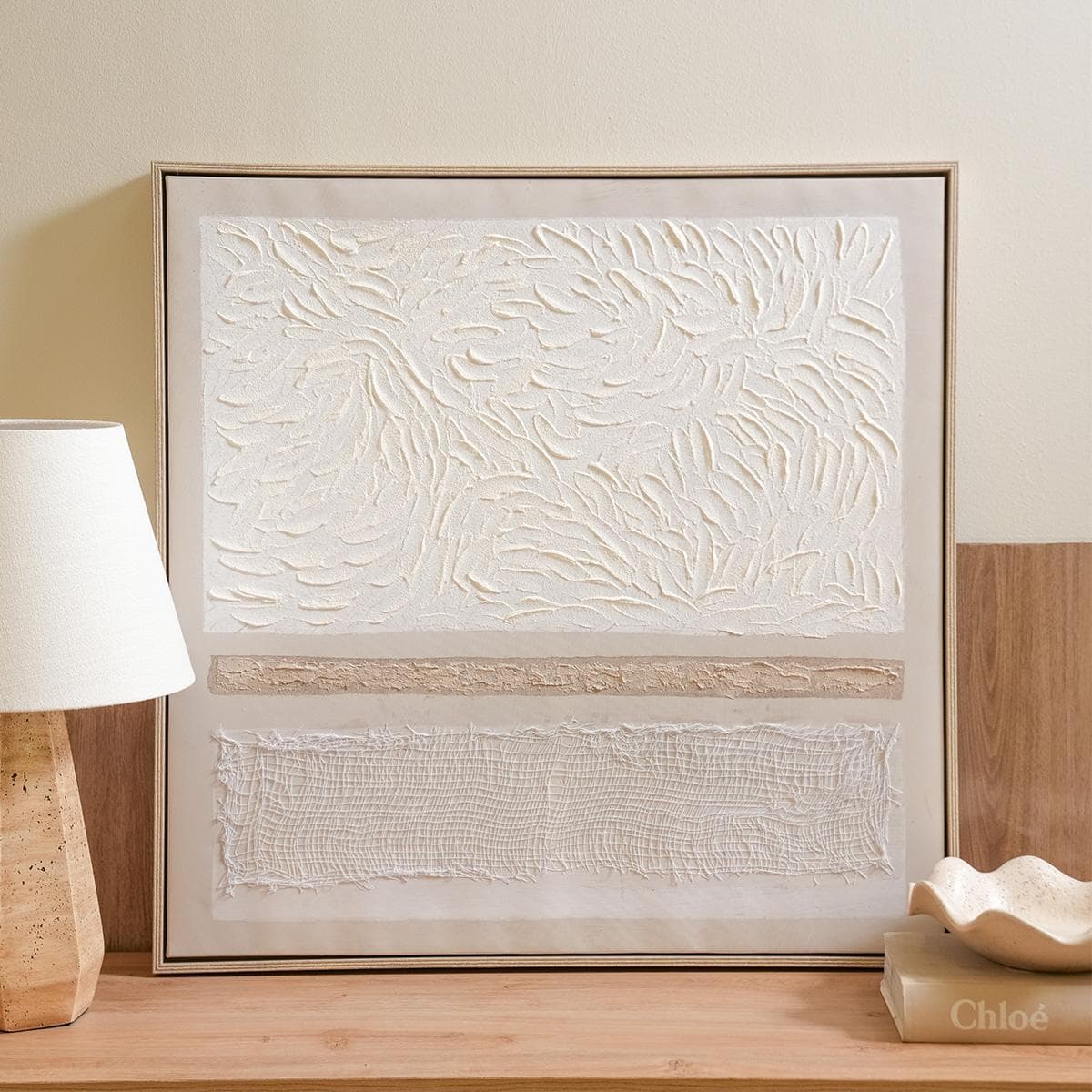 Sander Framed Art White 80X80 cm