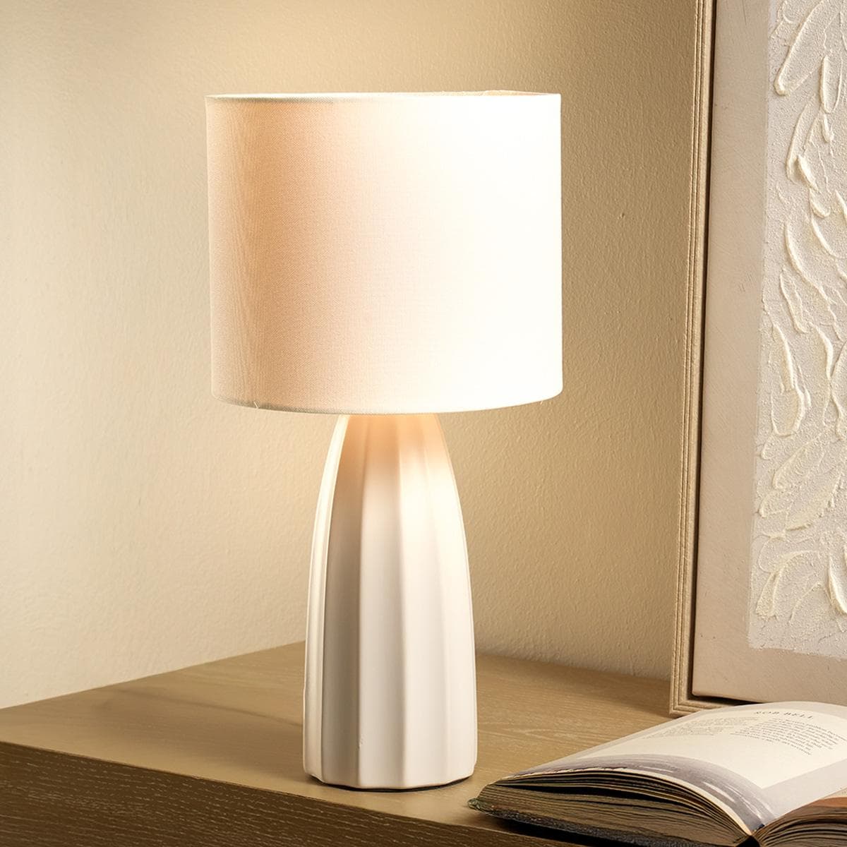 Siera Table Lamp White D20×H39 cm