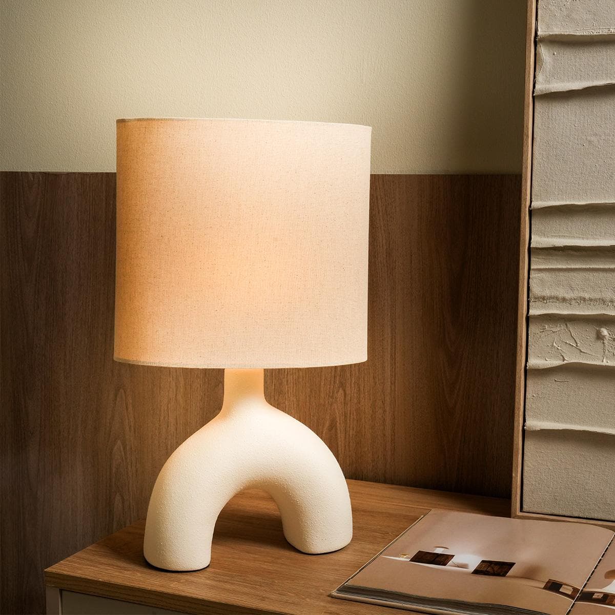 Clara Table Lamp Cream D28.5×14×H50 cm