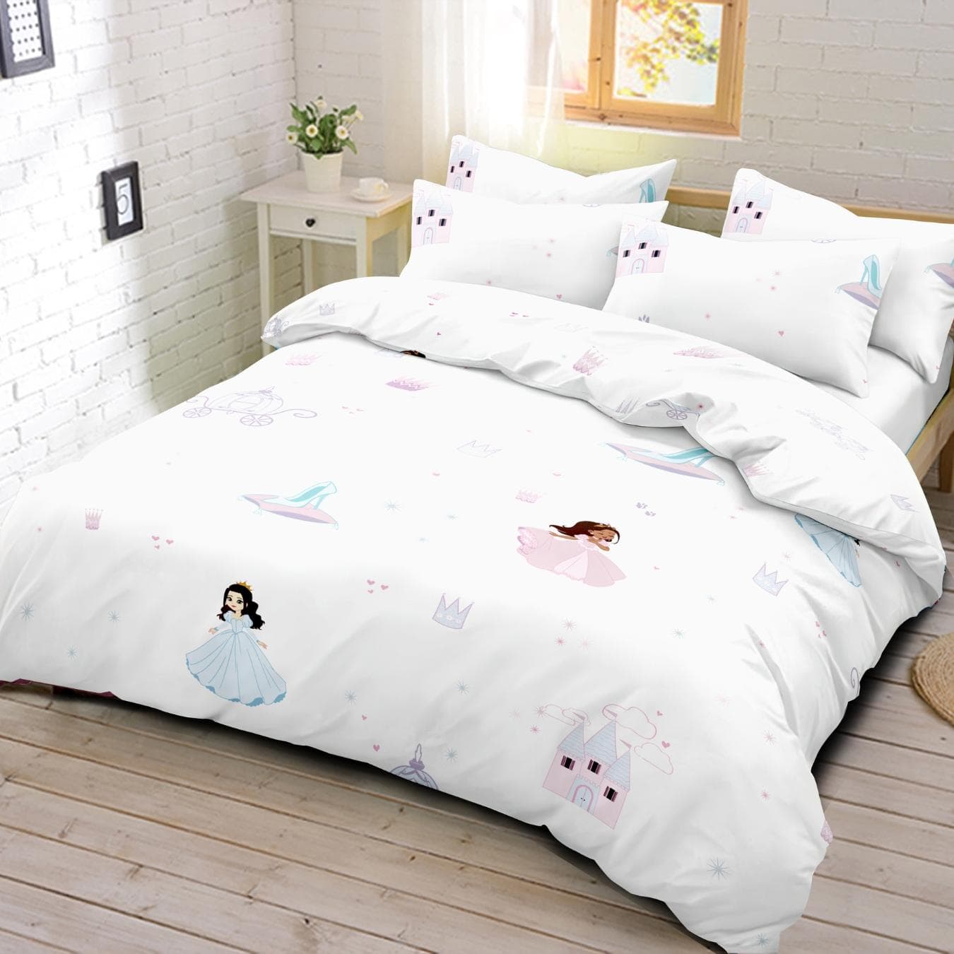 Princess Crge Kids Duvet Cover Set 2Pcs Pink 150X200 cm