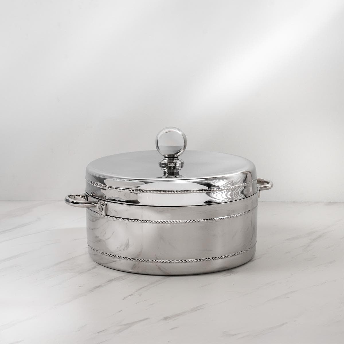 Lined Hot Pot Silver 28 cm