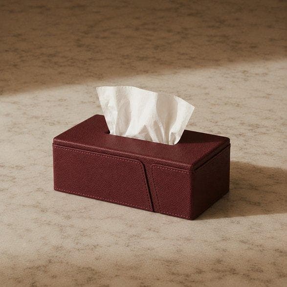 Tissue Box Burgundy 25.5X14 cm