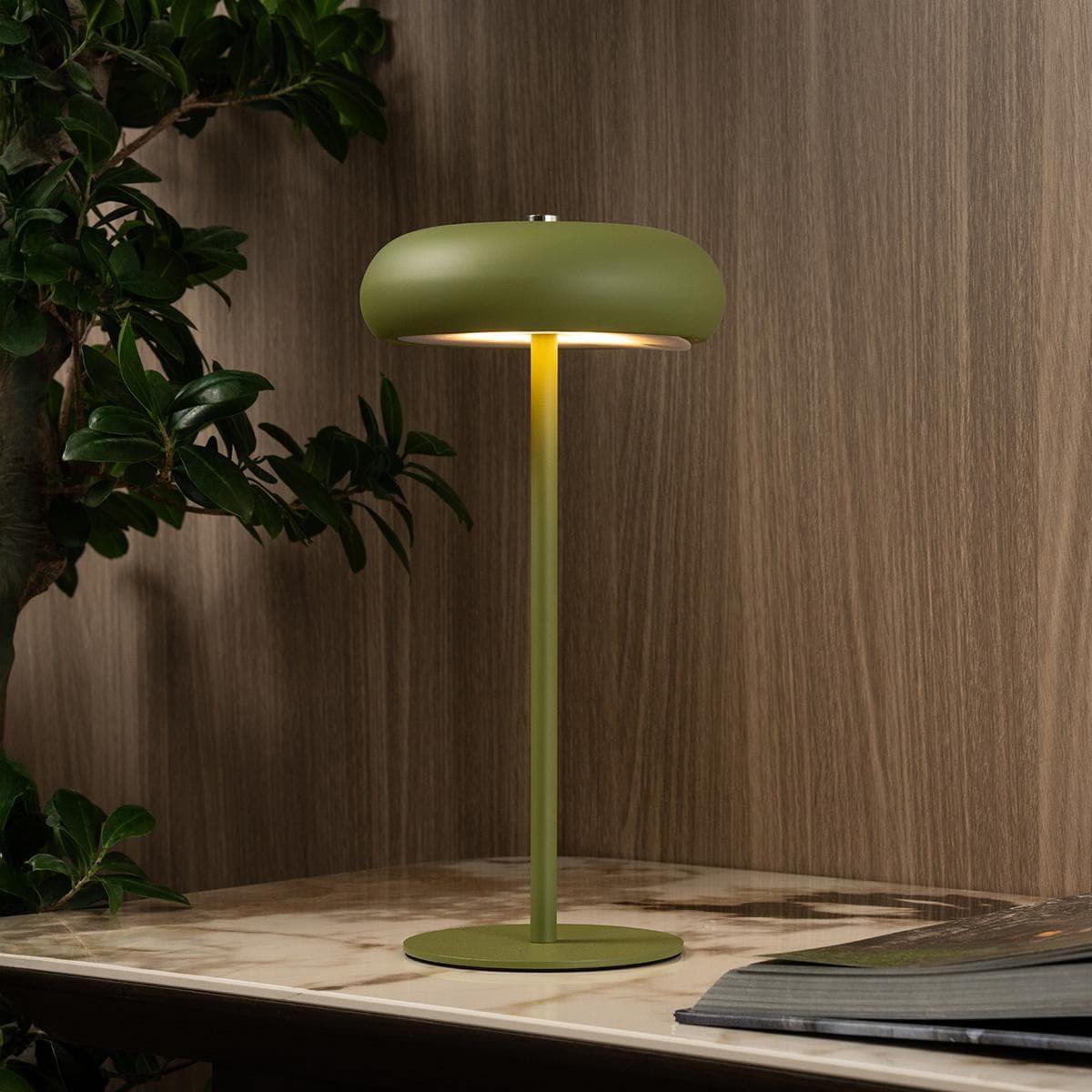 Nova LED Rechargeable Table Lamp Sage Height 32 cm