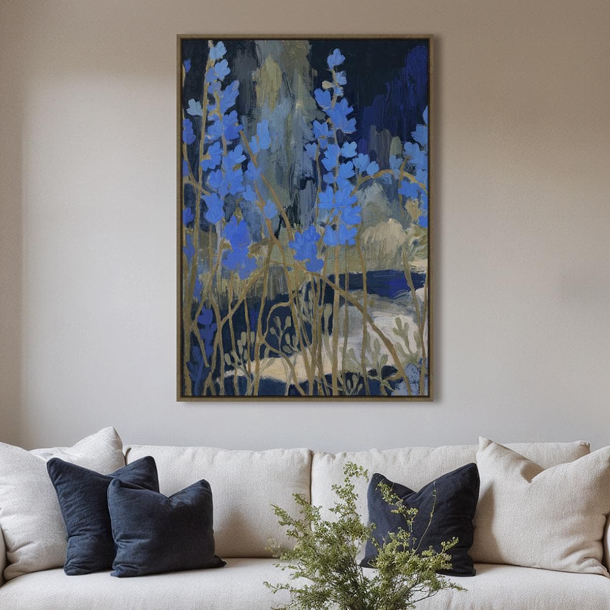 Lavender Framed Art Blue/Lavender 90X120 cm