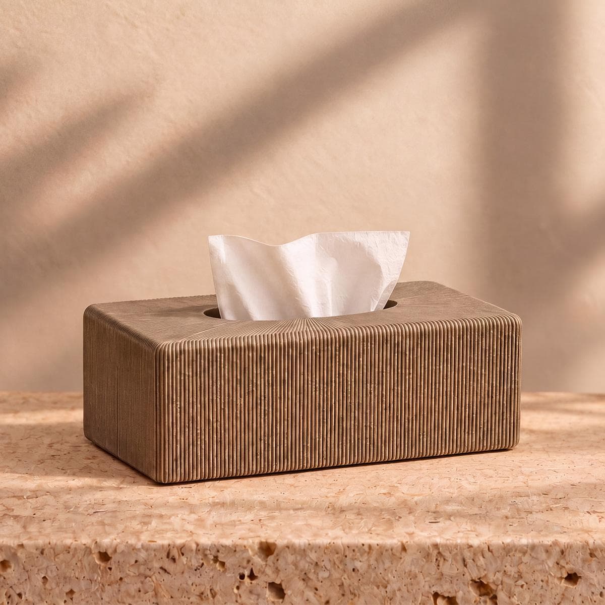 Totem Tissue Box Beige 27x15.5x10 cm