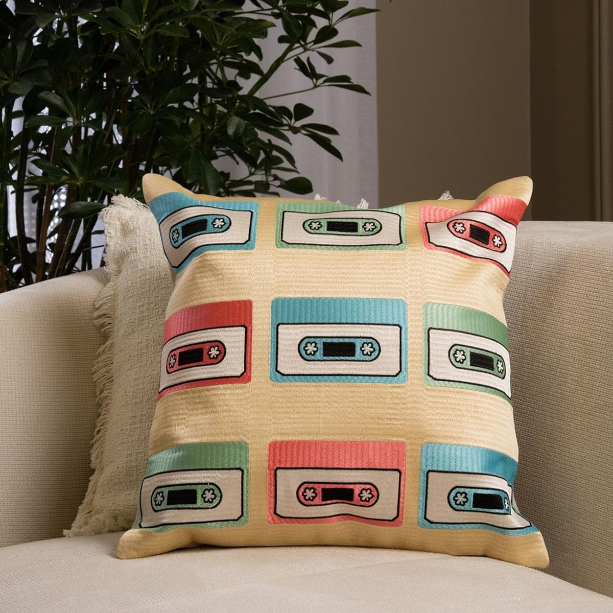 كوشيّة كاسيت متعددة الألوان 50×50 سم