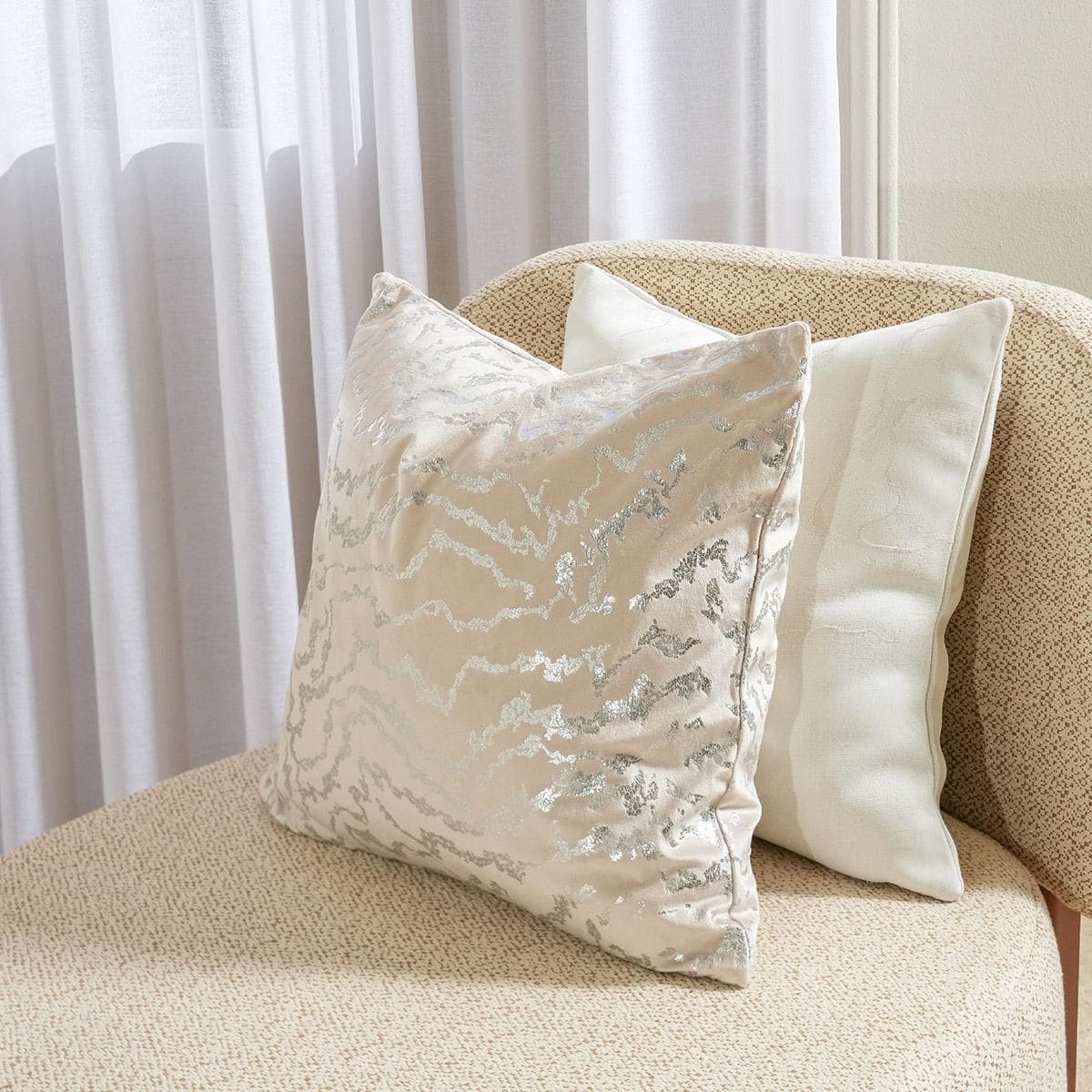 Jemma Cushion Silver 45 X 45 cm