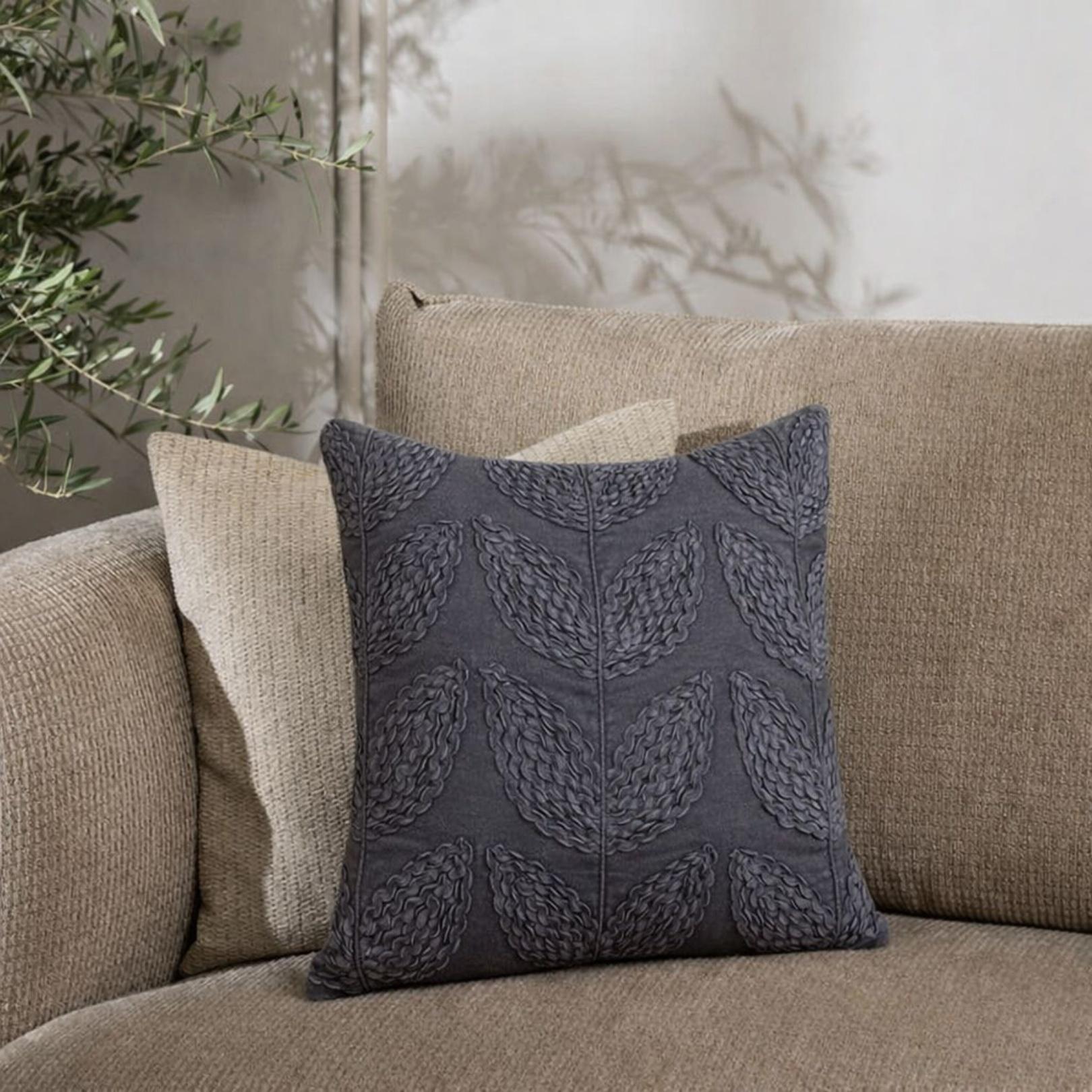 Stonewash Cushion Grey 45X45 cm