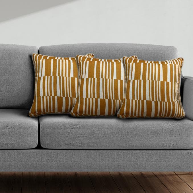 Yasmine Cushion Set 3Pcs Mustard 45X45 cm