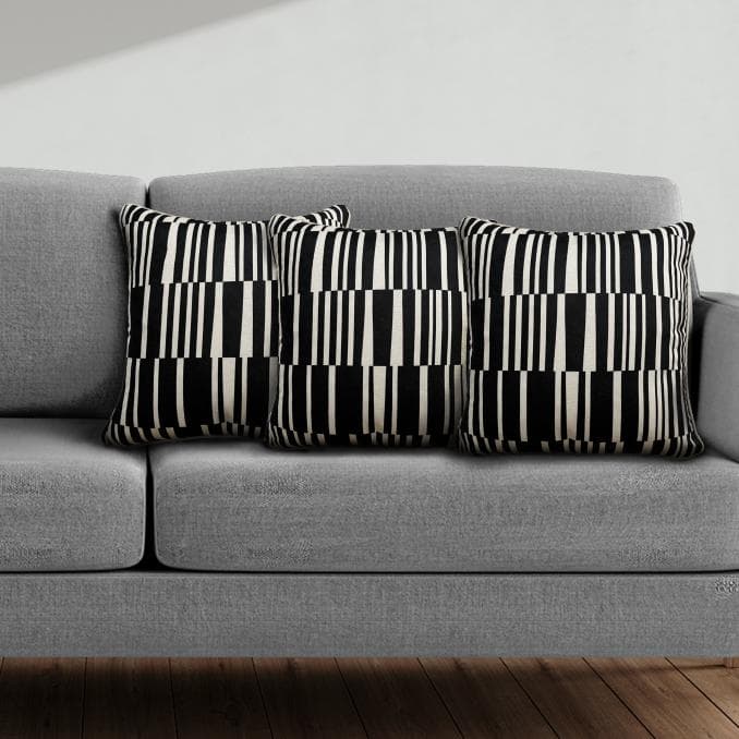 Yasmine Cushion Set 3Pcs Black 45X45 cm