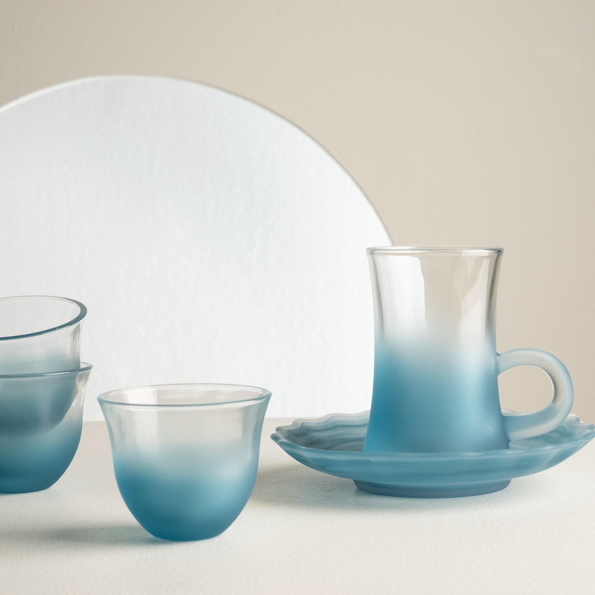 Smoky Tea/Coffee Bundle 12Pcs Blue