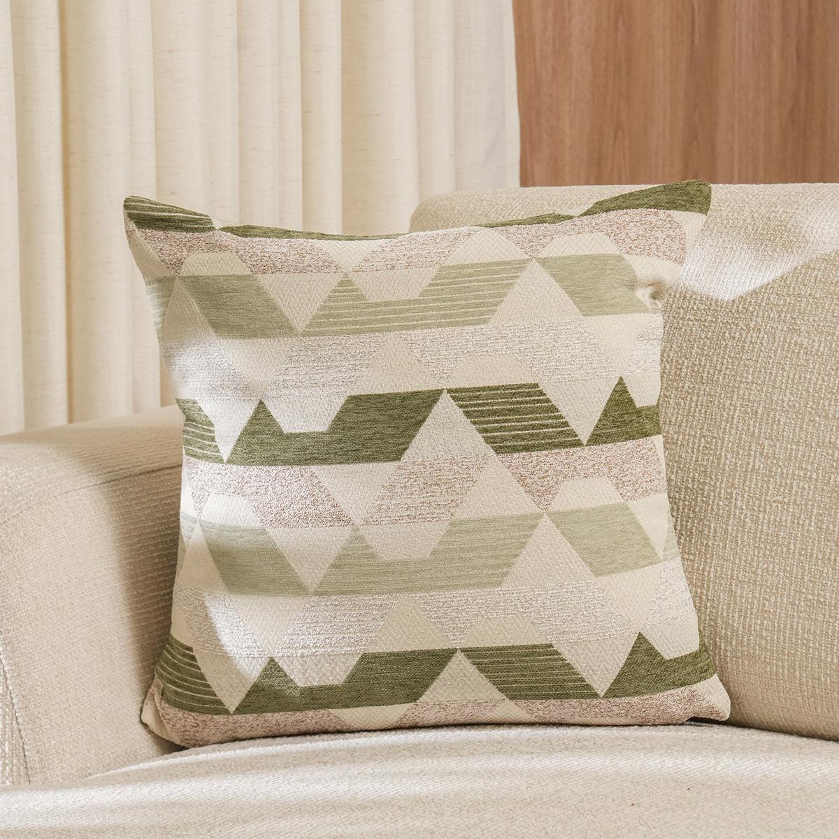 Geom Cushion Green 43X43 cm