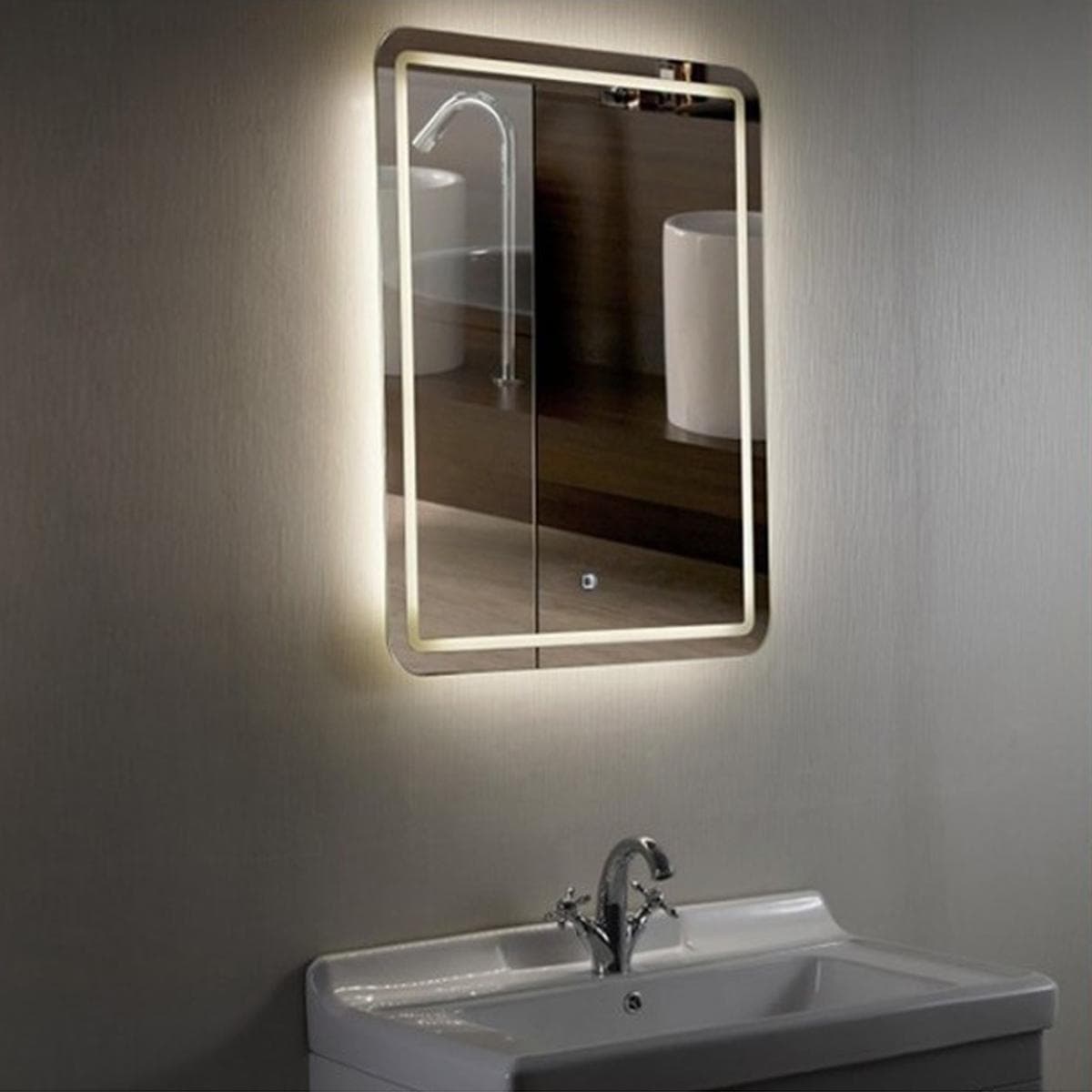 Square Wall Mirror With Light
