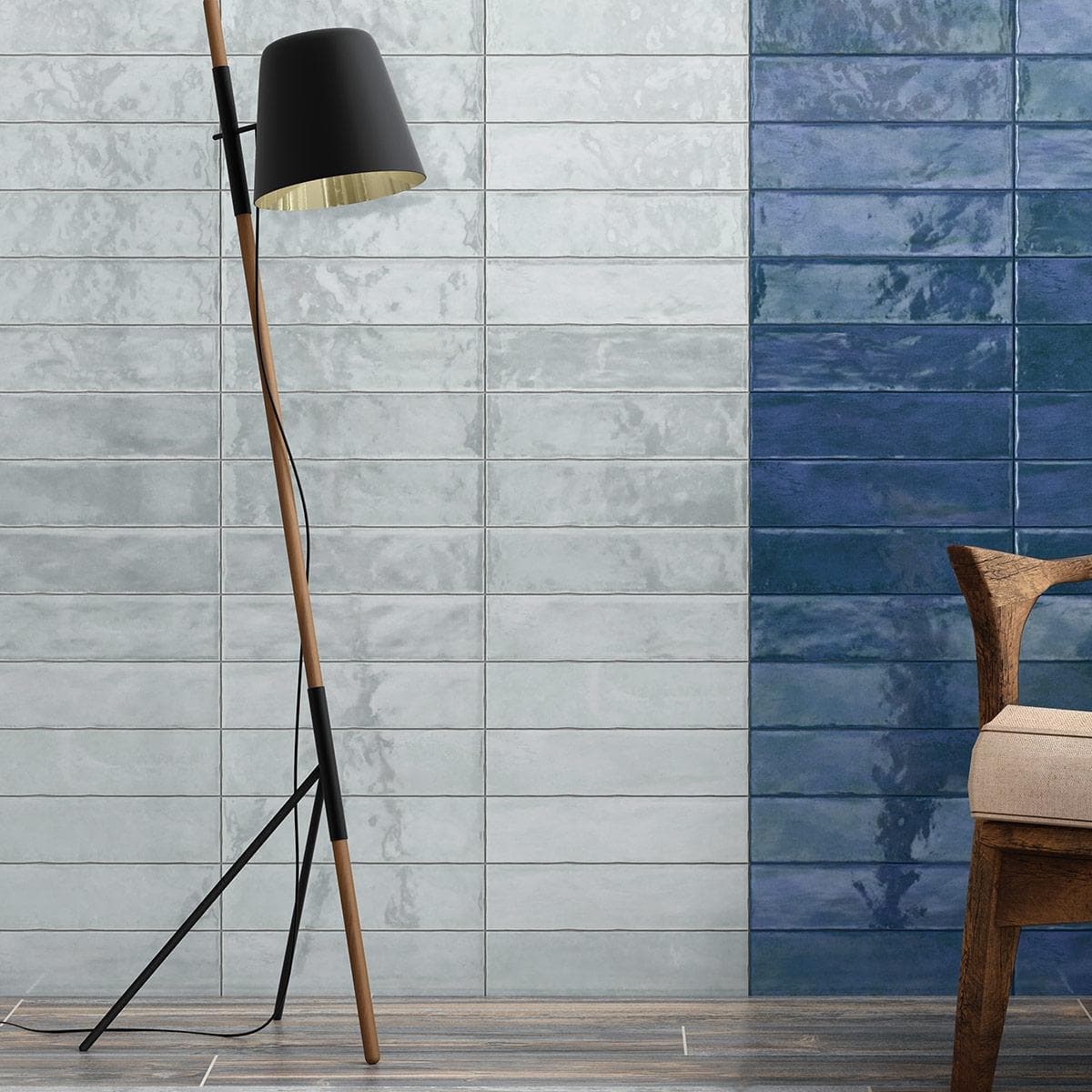 Marakesh Ceramic Glossy Light Grey 6.5 x 26 Cm
