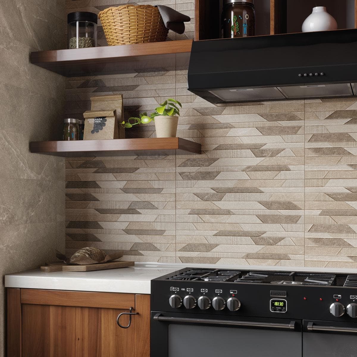 سيراميك حوائط غير لامع بودو مقاس 20 × 60 بٌنّي