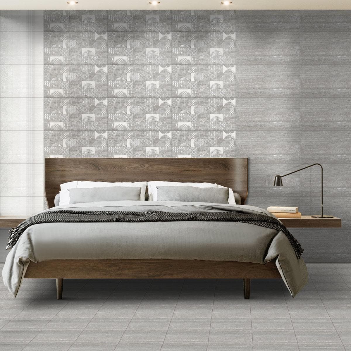 Circle Glossy Wall Tiles Dark Grey 30X60 cm