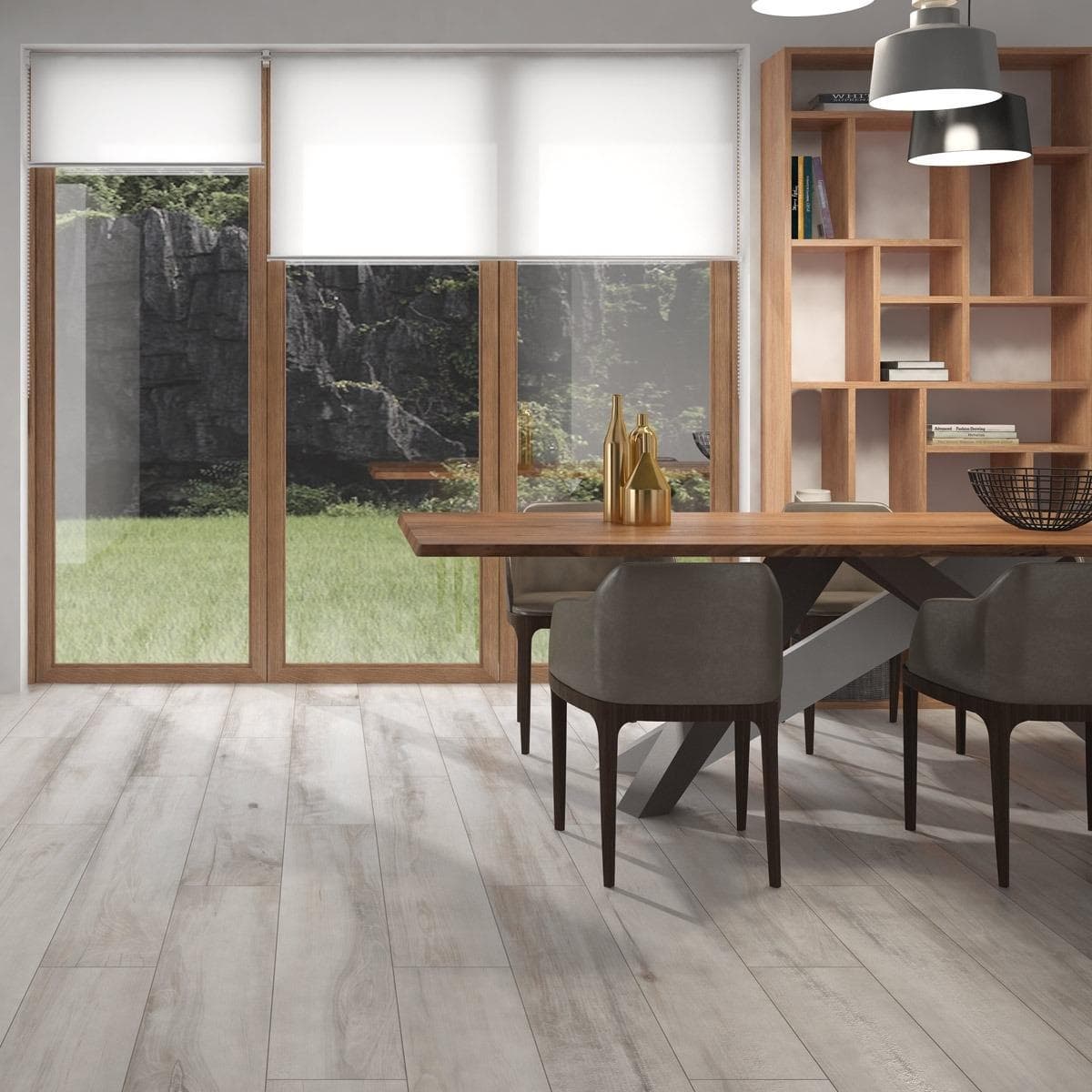 Goa Taupe Matt Porcelain Floor Tile Light Grey 23X120 cm