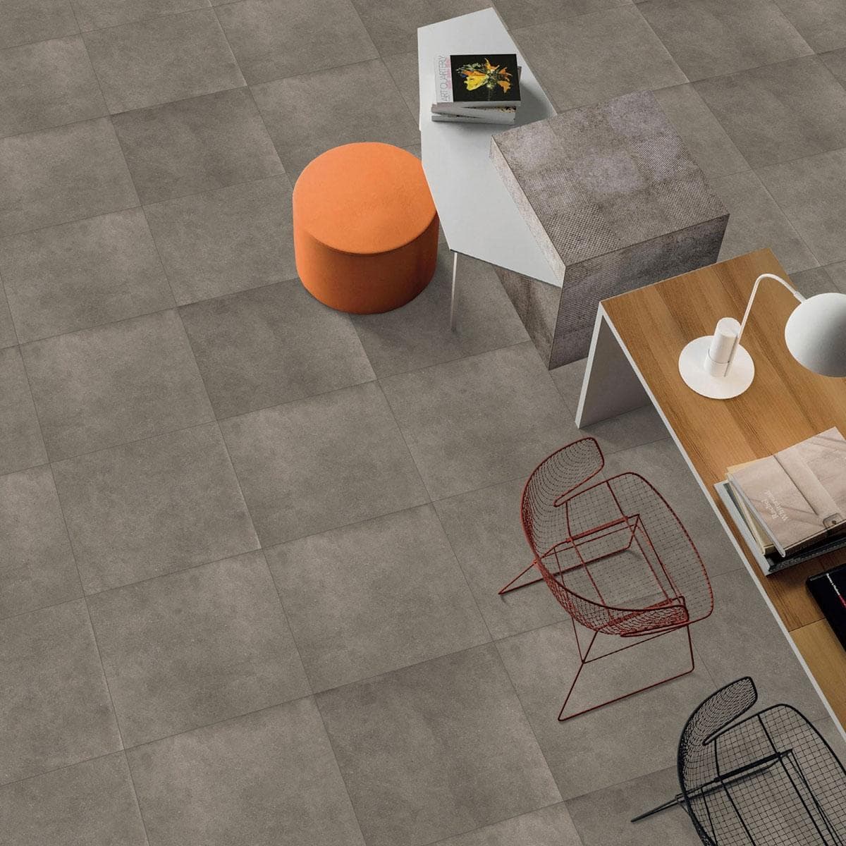 سيراميك أرضيات بورسلين ريكتوس غير لامع رمادي داكن 60×60 سم