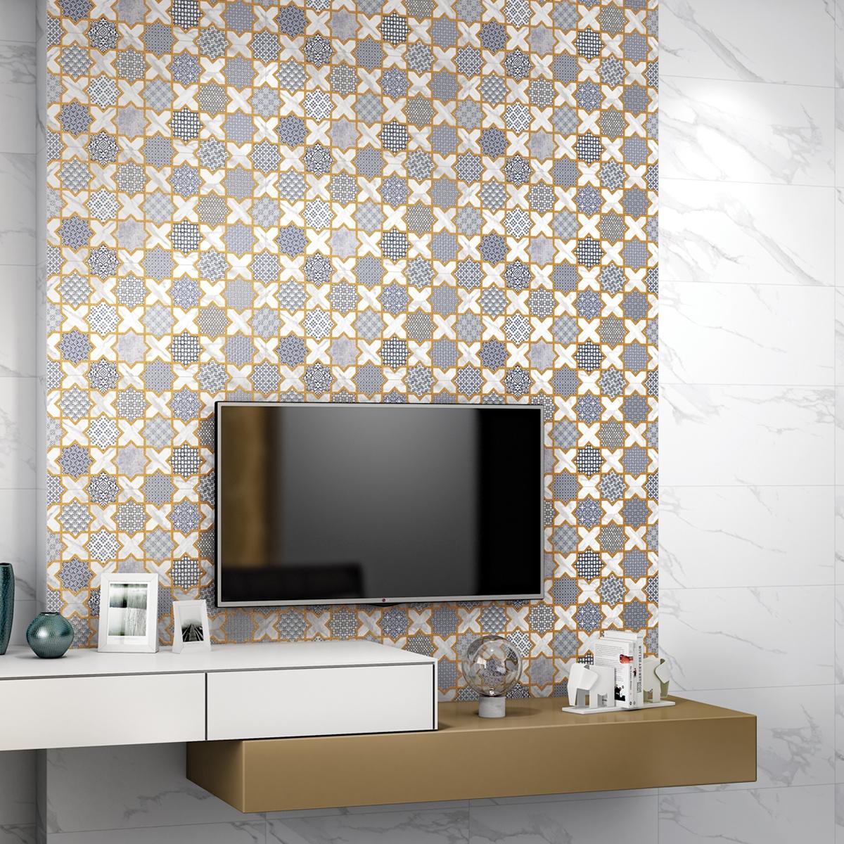 سيراميك حوائط لاجون أبيض غير لامع 30×60 سم