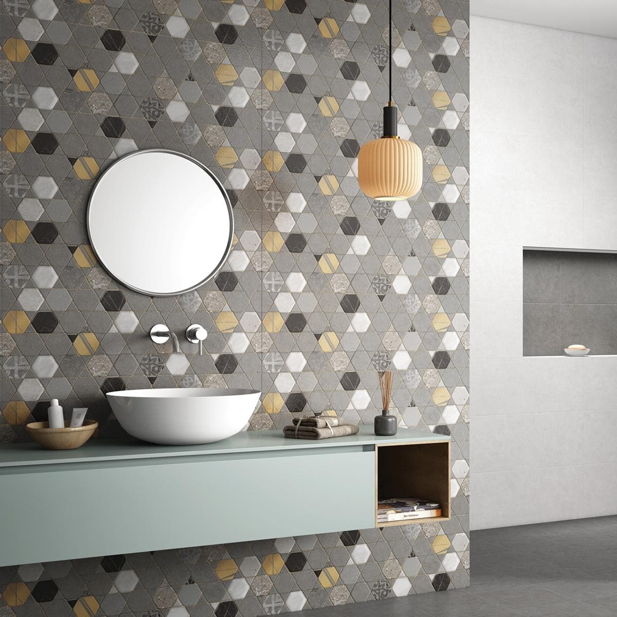 سيراميك حوائط ديكور سيمنتو رمادي غير لامع 30×90 سم