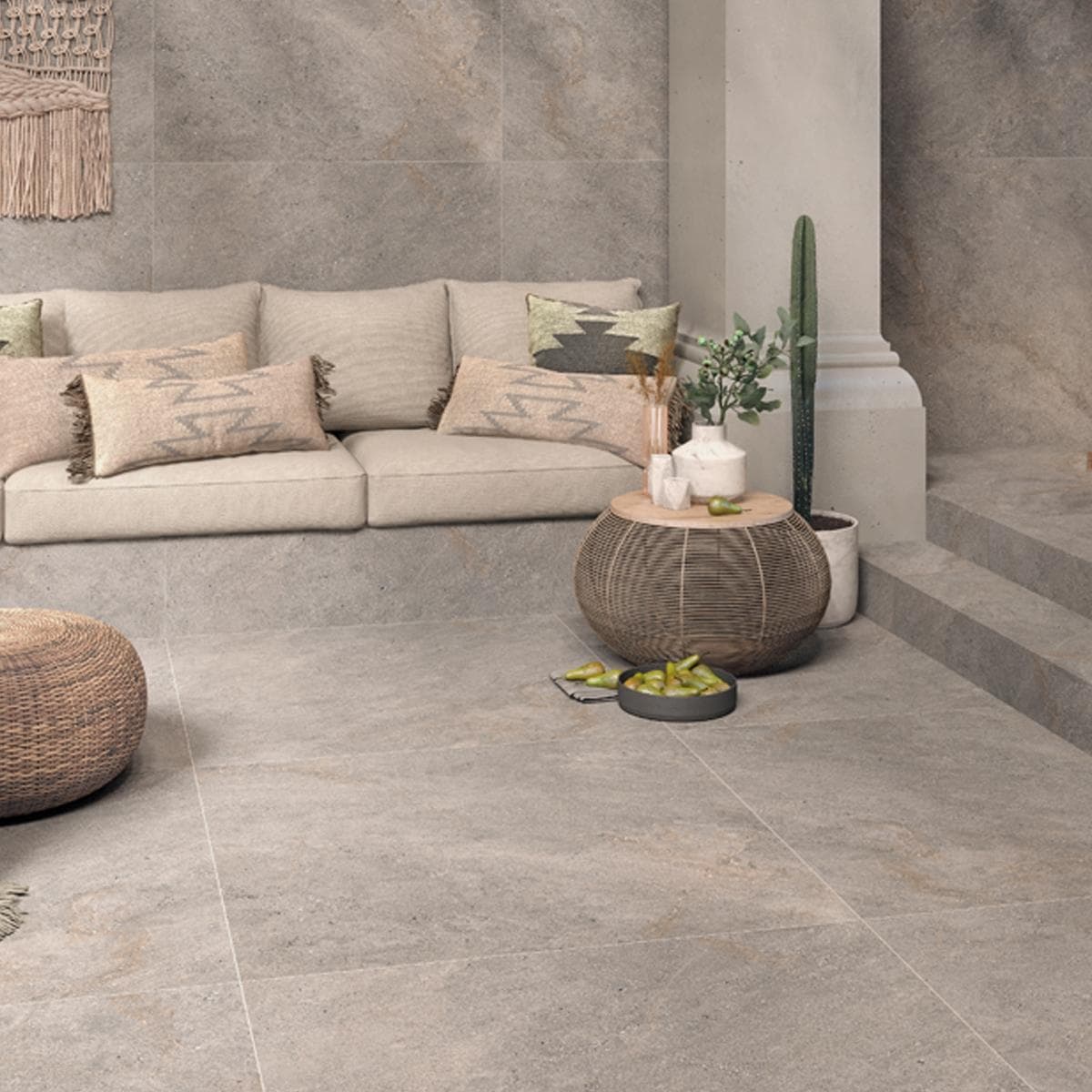 Fiction Jules Matt Porcelain Floor Tile Grey 60X120 cm