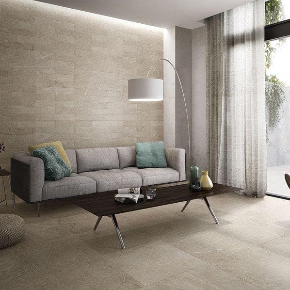 بلاط أرضيات بورسلين شاين ستون بيج داكن غير لامع 60×60 سم