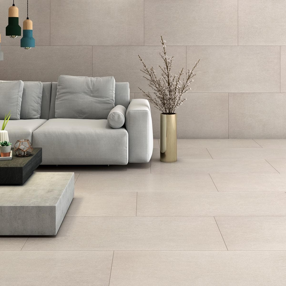 City Stone1 Porcelain Floor Tile Matt Beige 60x120 cm