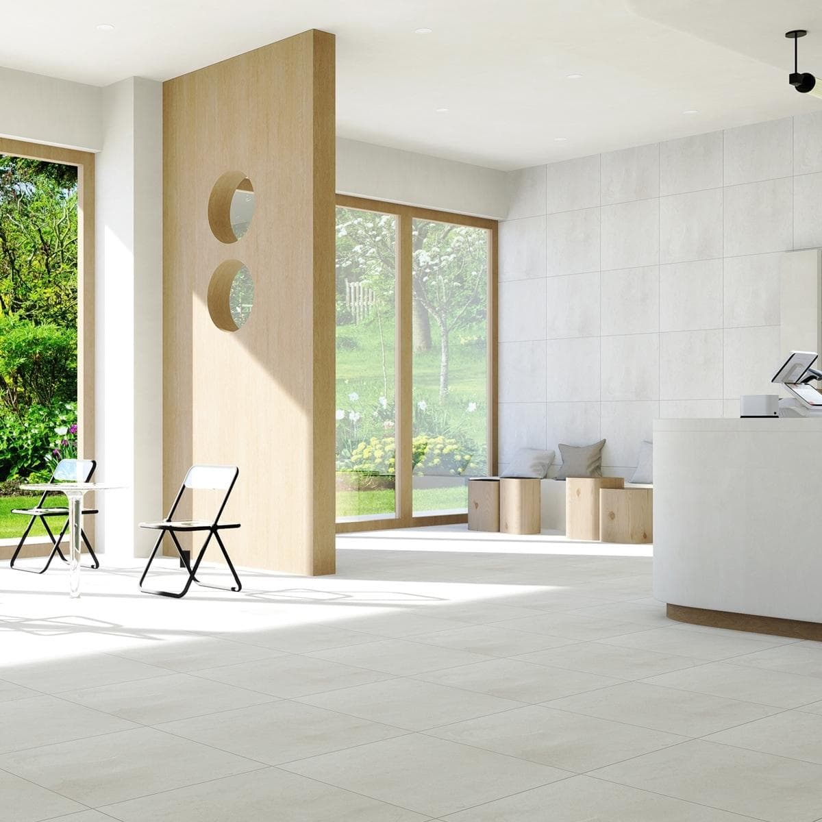 Granite Porcelain Floor Tiles Matt Light Grey 60X60 cm