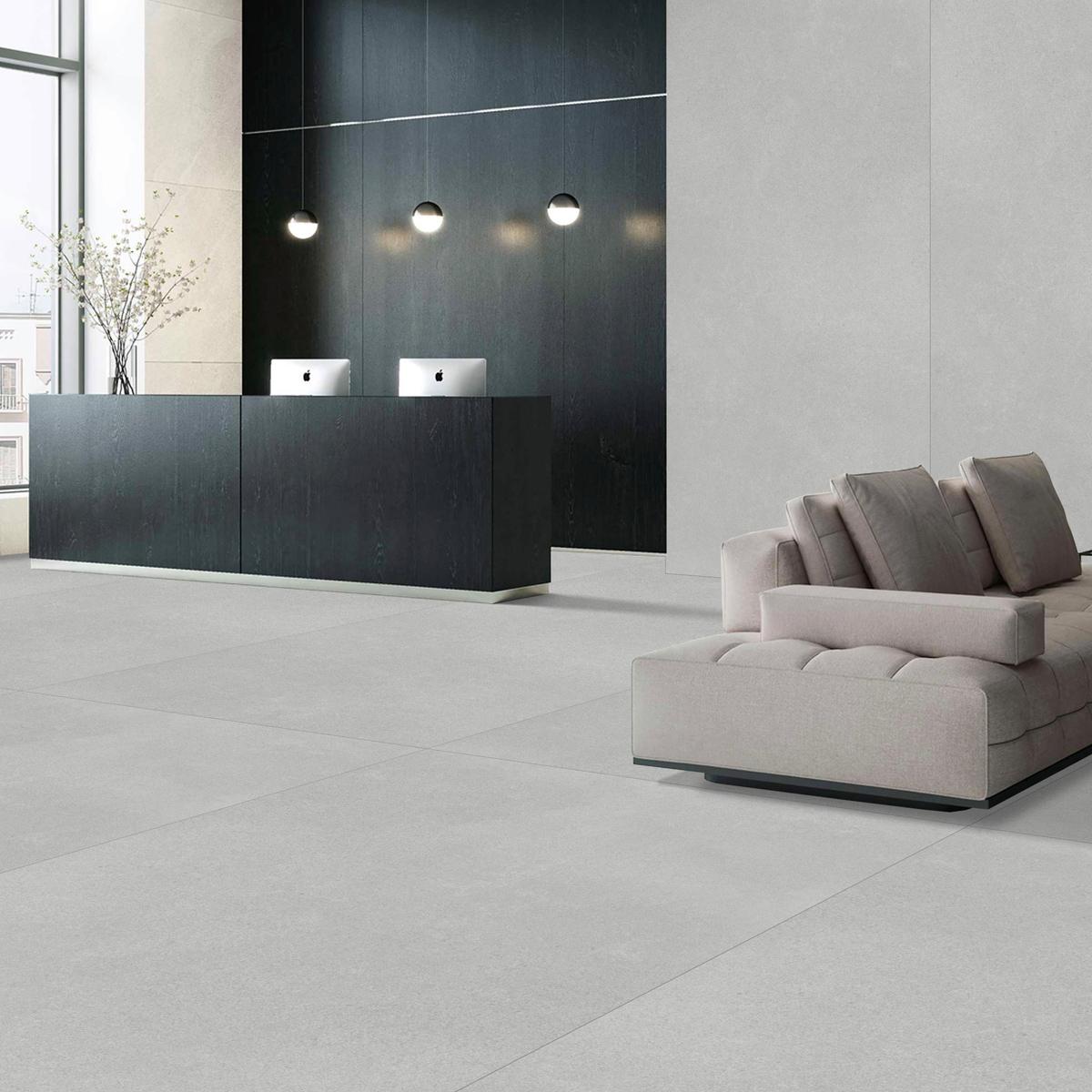 Cotton Porcelain Slabs Matt Light Grey120X280 cm