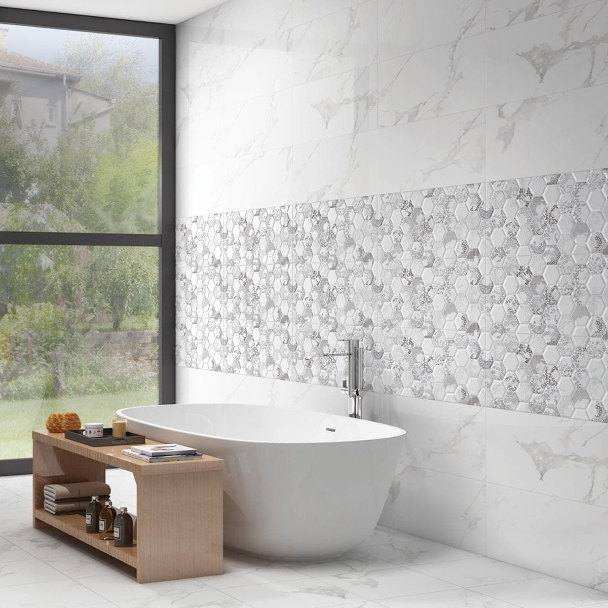 Massa Ceramic Wall Tiles Matt White 30X30 cm