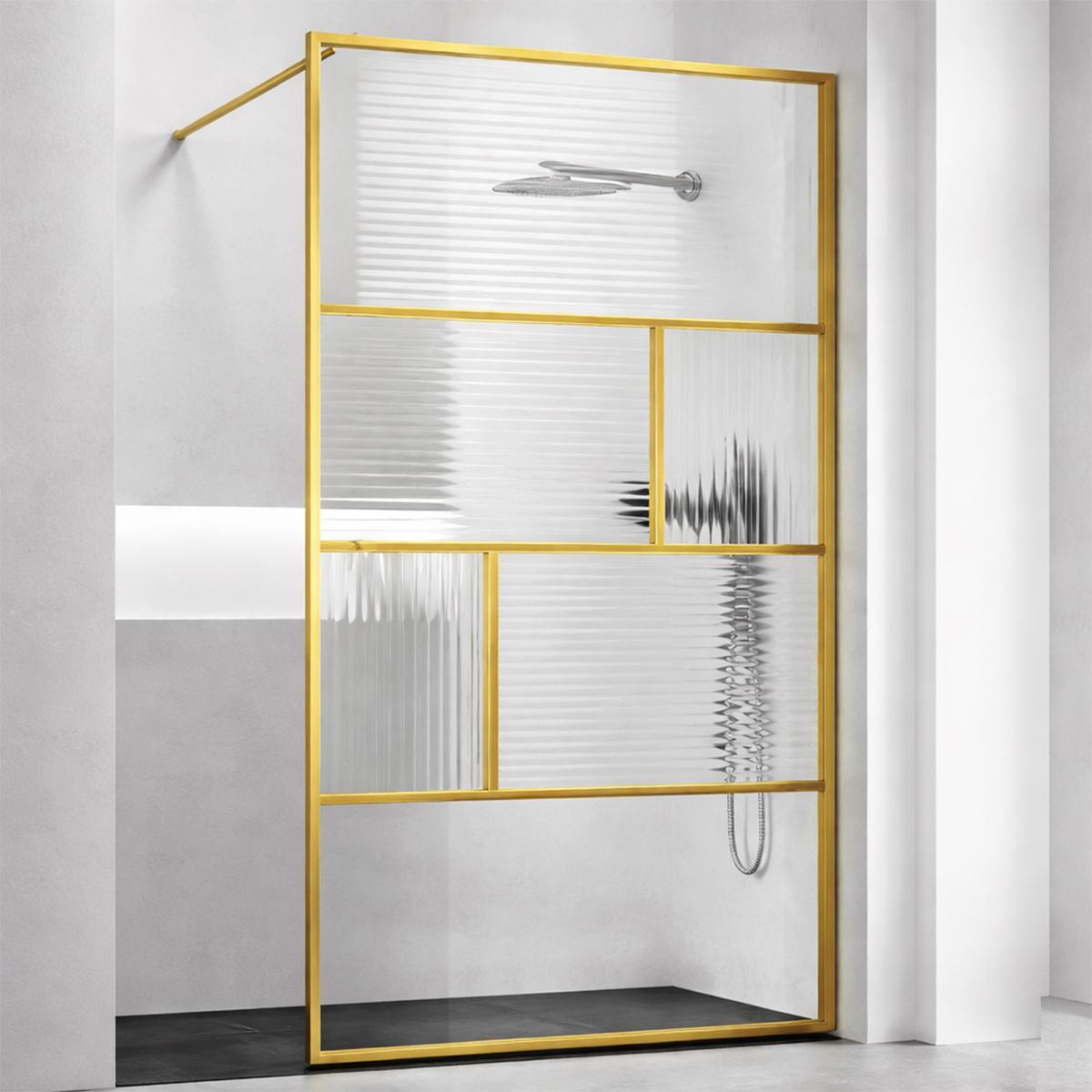 Triton Shower Screen Gold 100X200 cm