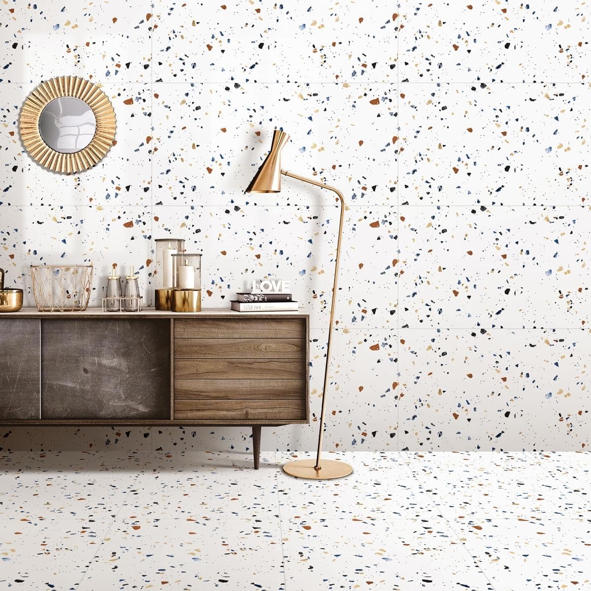 Mono1 Porcelain Floor Tile Matt White 60X120 cm