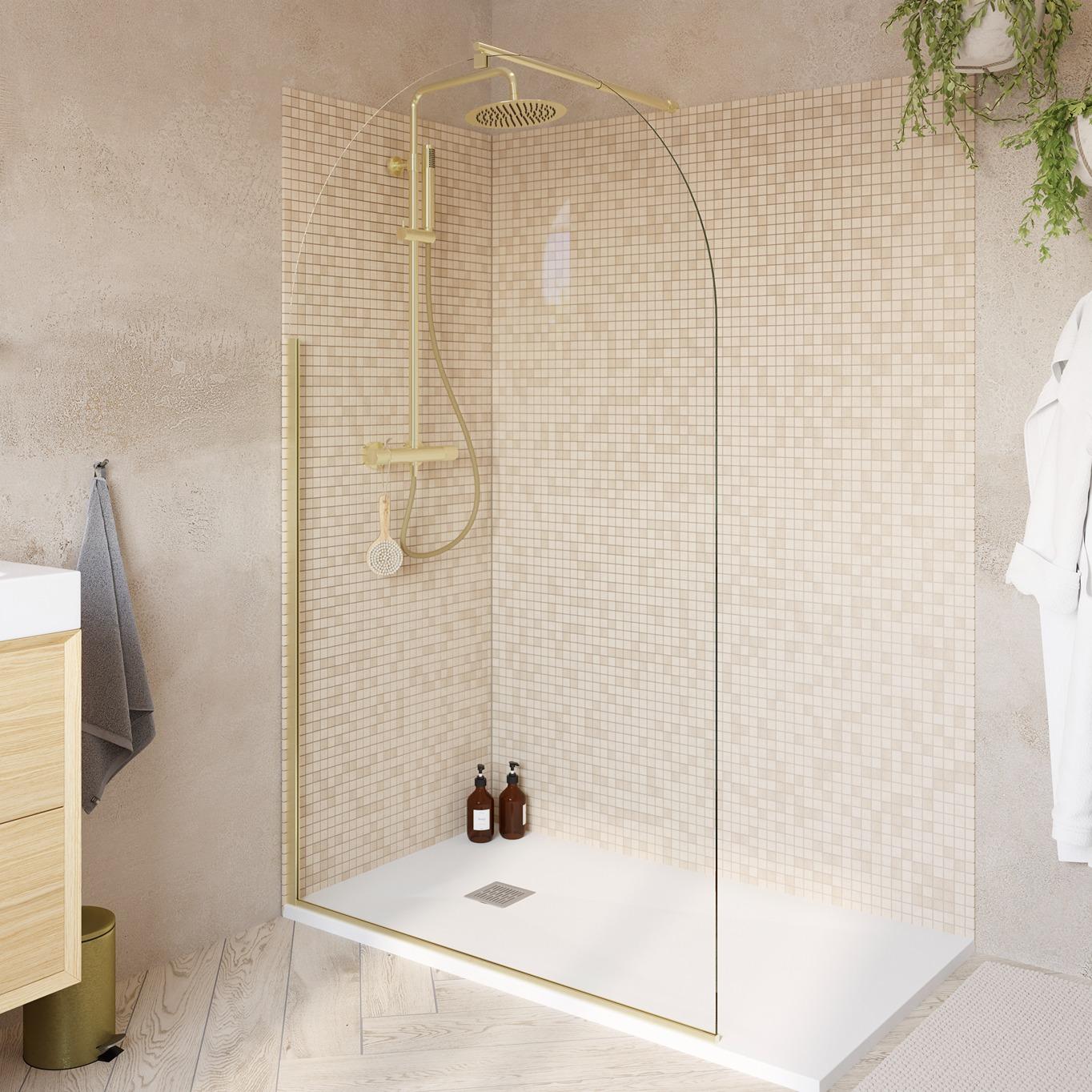 Ledava Shower Screen 120 cm Br Brs Curved