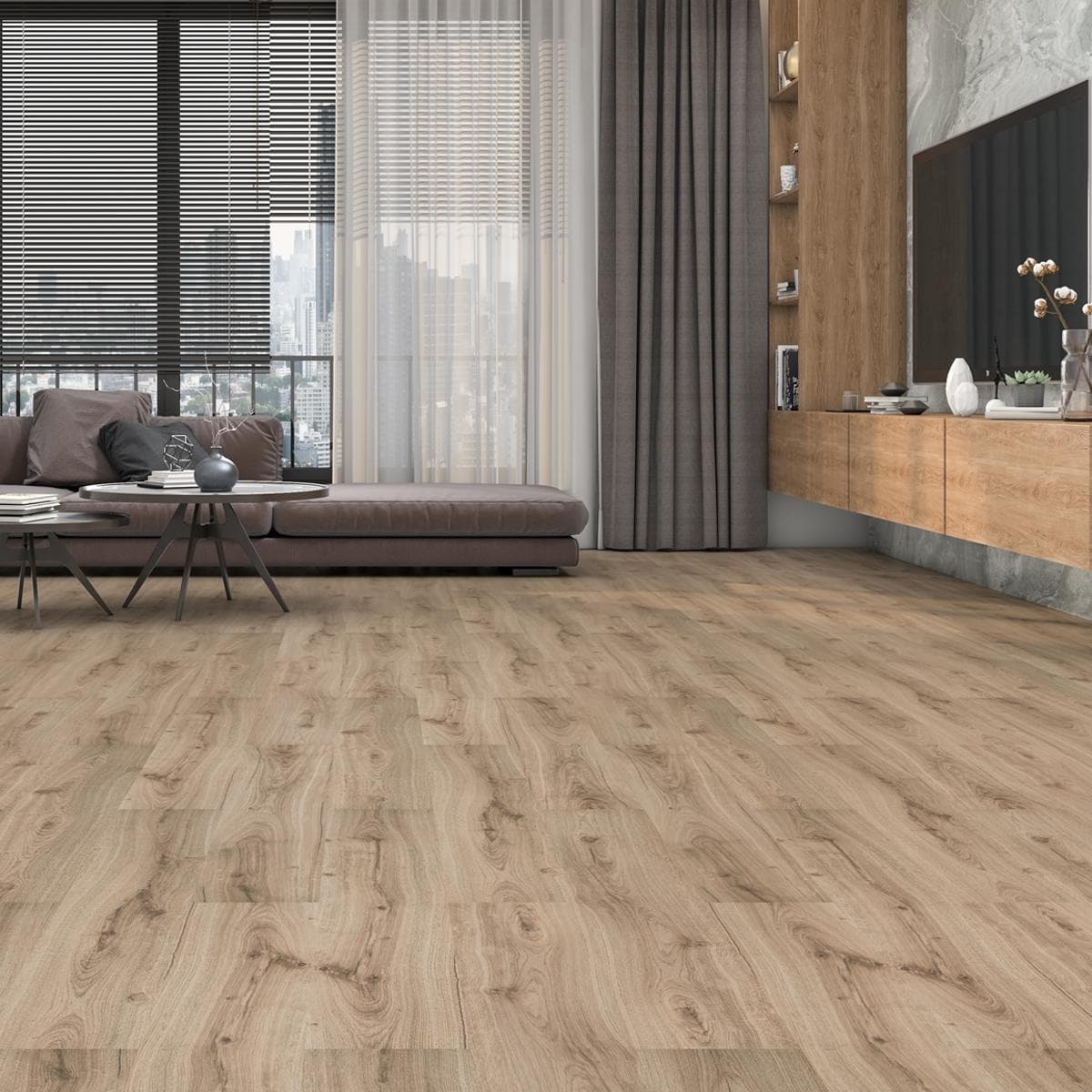 باركيه فيكس كاراييل رمادي مائل للبني (جريج) 19.7×120.5 سم