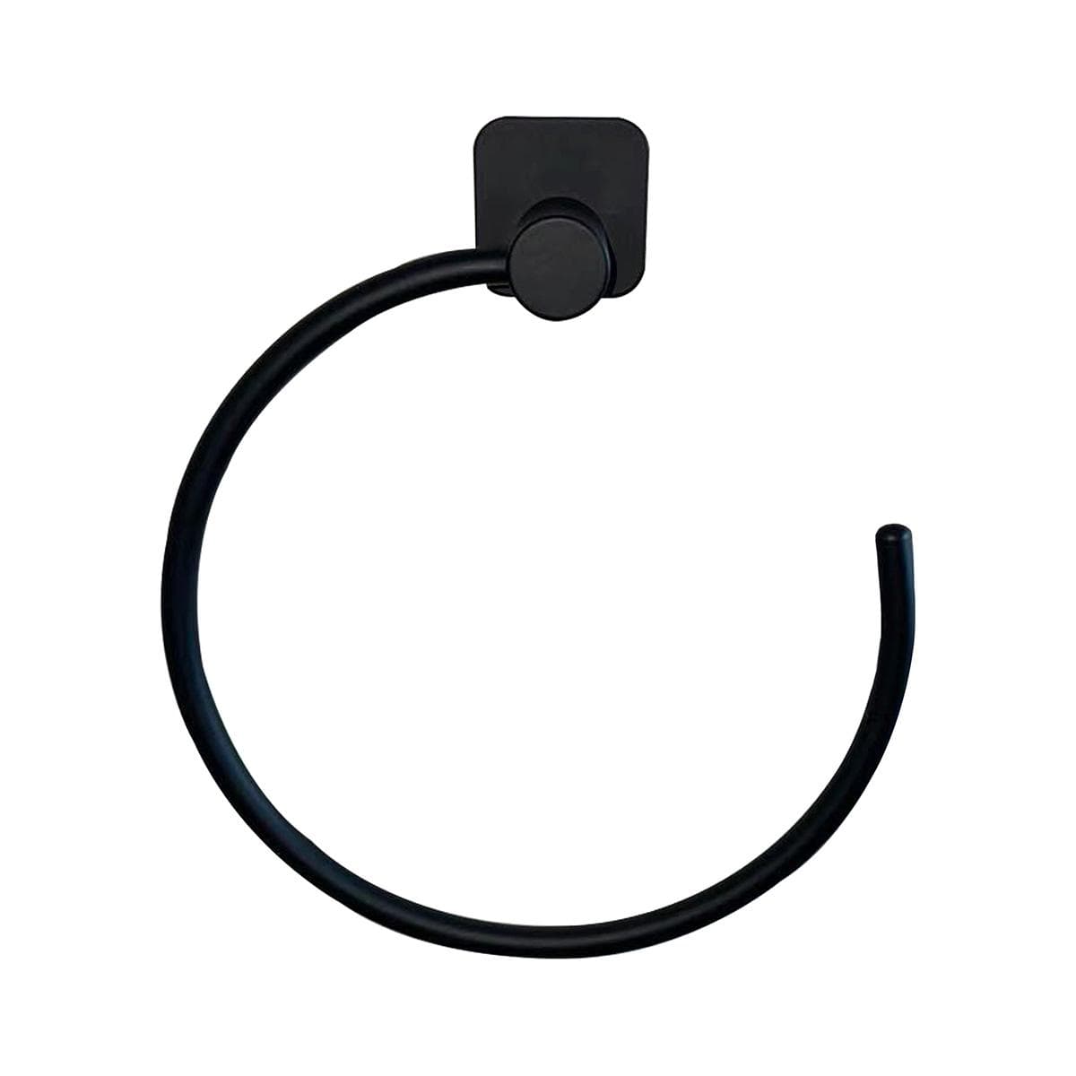 Koros Bathroom Towel Ring Black