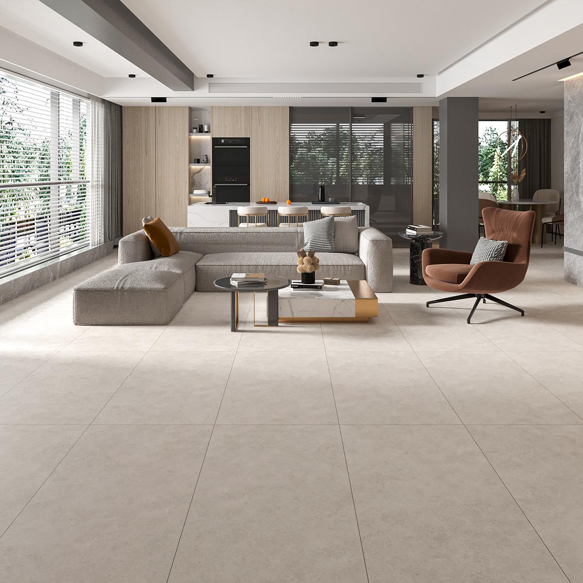 Pigmento Gesso Porcelain Floor Tiles Matt Beige 60×120 cm