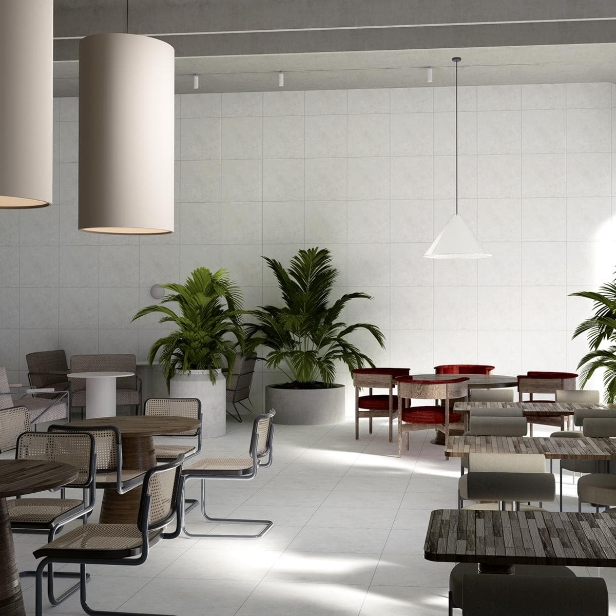 Sybil Porcelain Floor Tiles Matt Light Grey 60X60 cm
