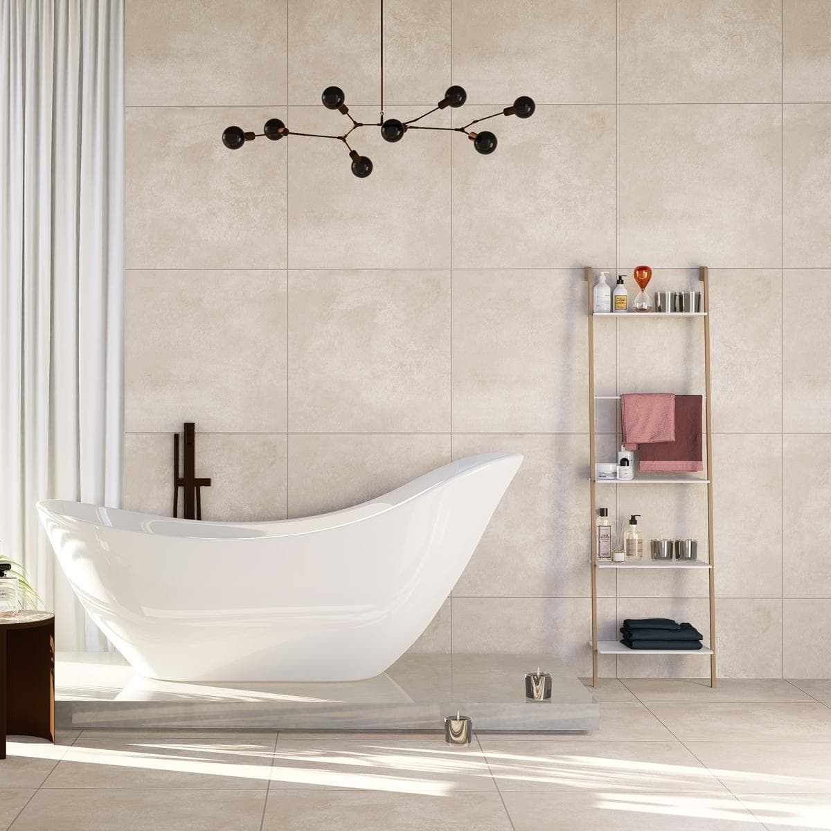 Electro Porcelain Floor Tiles Matt Light Beige 60X60 cm