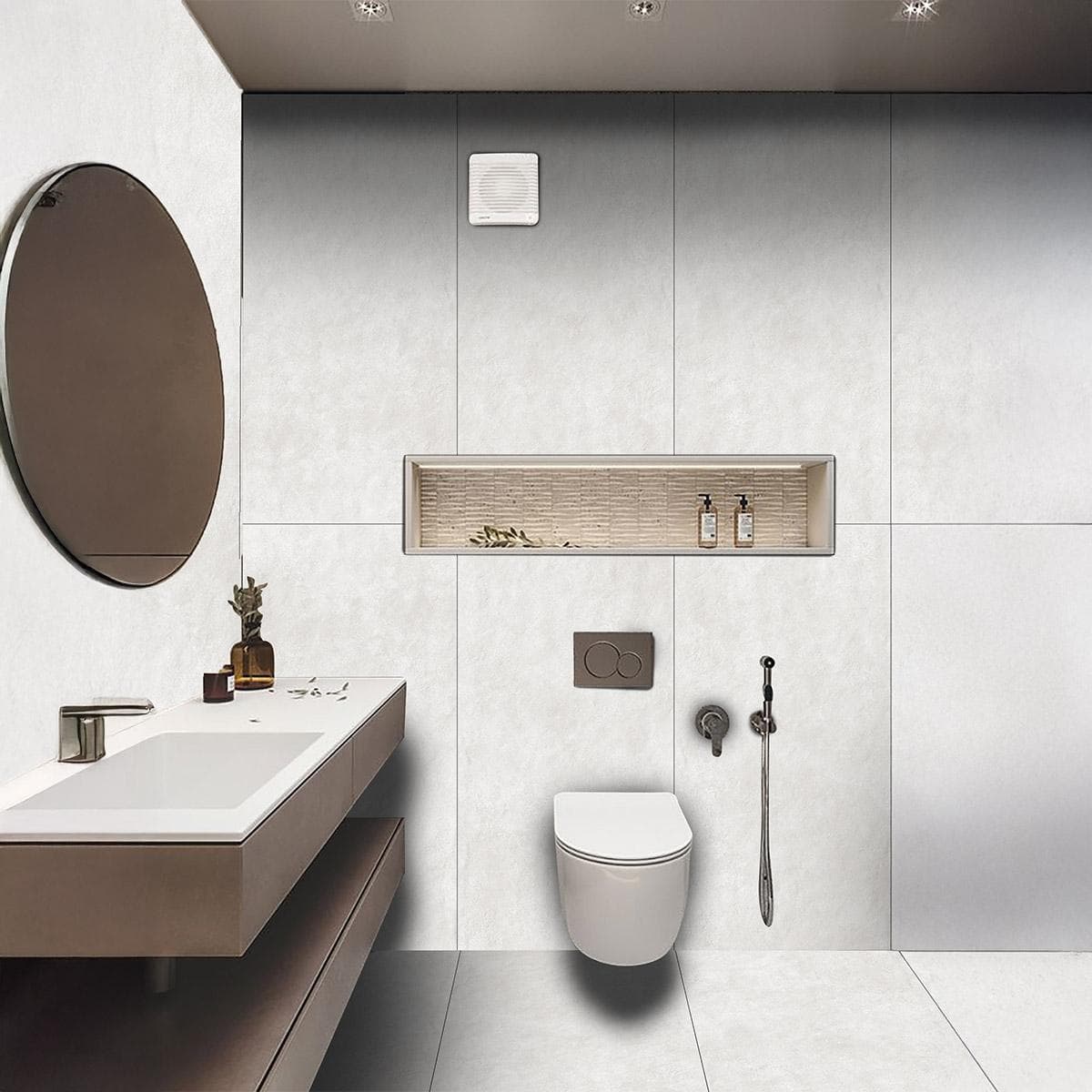 Raw Bianco Porcelain Floor Tiles Matt White 60X120 cm