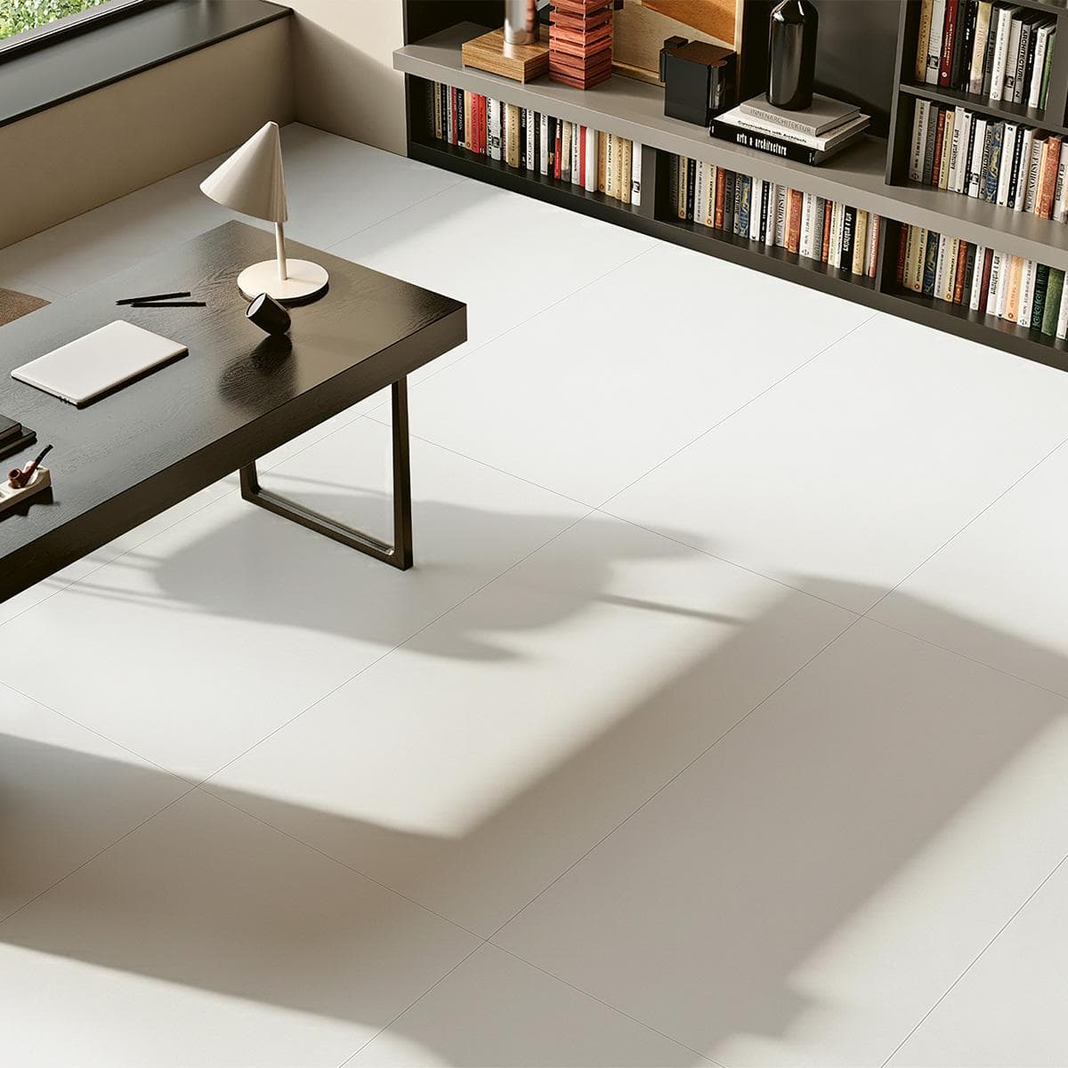 Syria Porcelain Floor Tile Matt Light Grey 60X120 cm