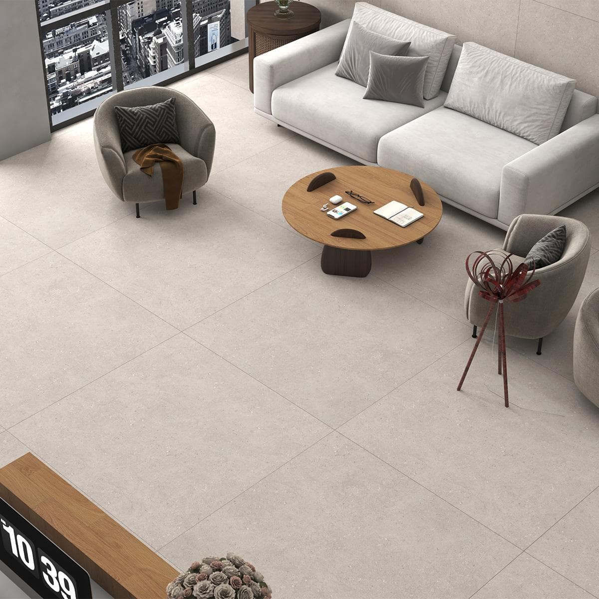 Dorset Porcelain Slabs Matt Grey 120X120 cm