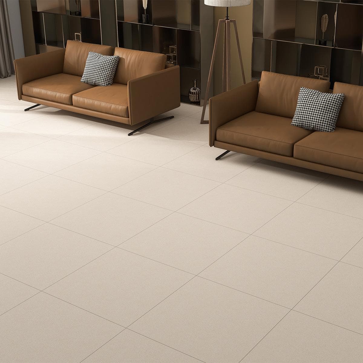 Lindy Ceramic Floor Tiles Matt Beige 60X60 cm