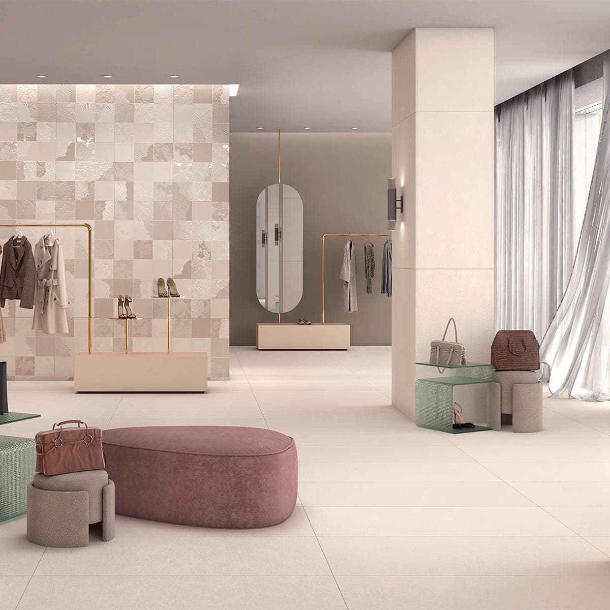 Portugal Porcelain Floor Tile Matt Beige 60×120 cm