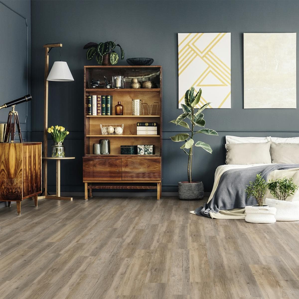 Long Board Vinyl Tiles Beige 17.78X121.9 cm