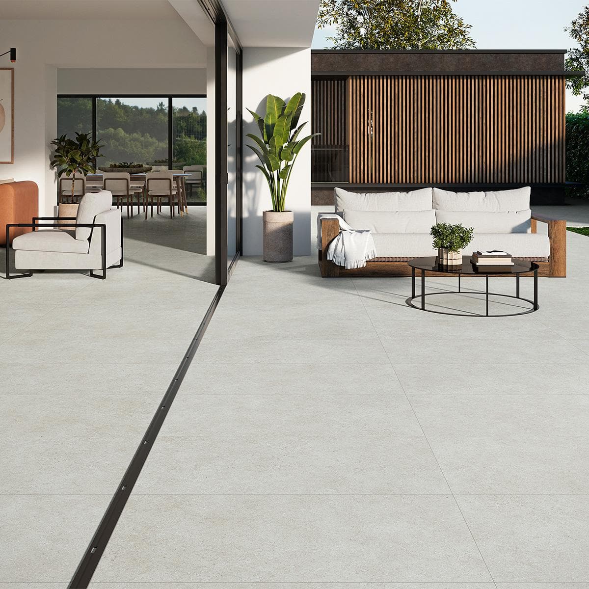 Lomma Porcelain Floor Tile Matt Grey 60X120 cm