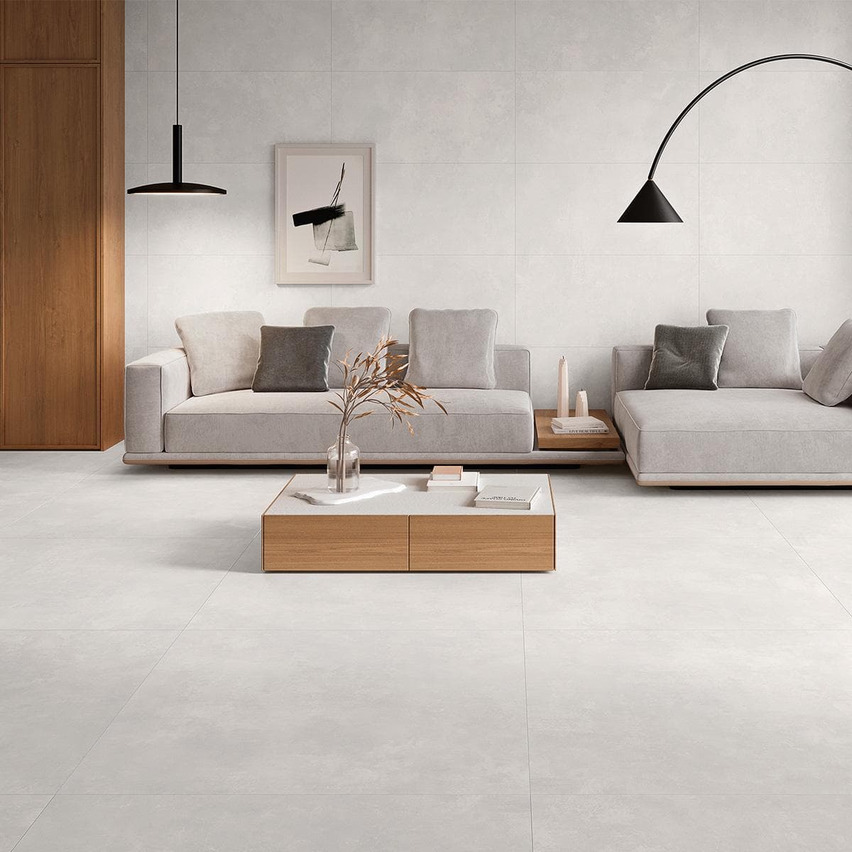 Balance Porcelain Slab Matt White 120X120 cm